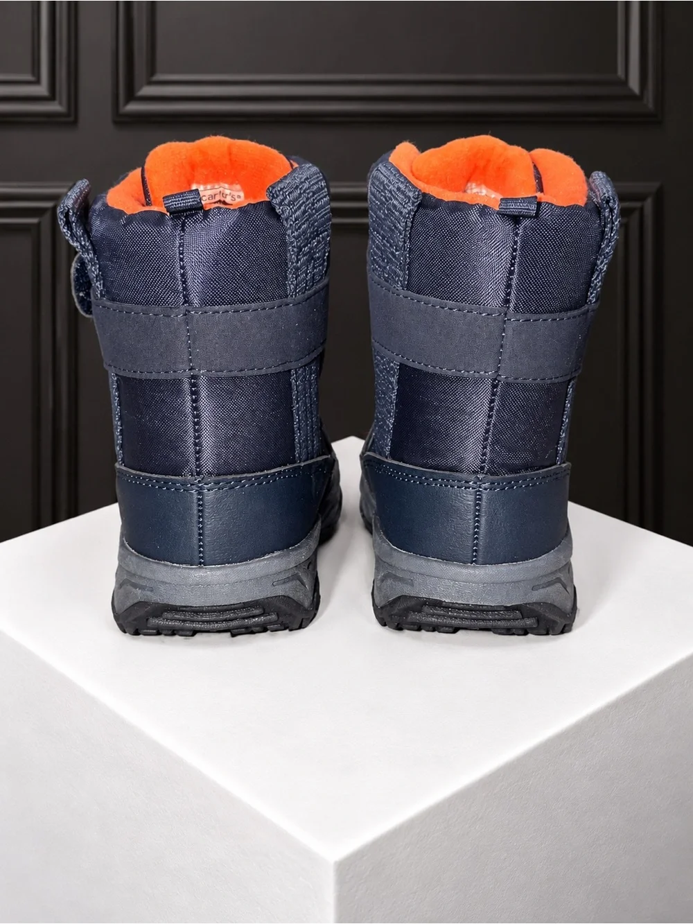 Carter’s Keilor Toddler Snow/Winter Boots Navy & Orange – Size 8M